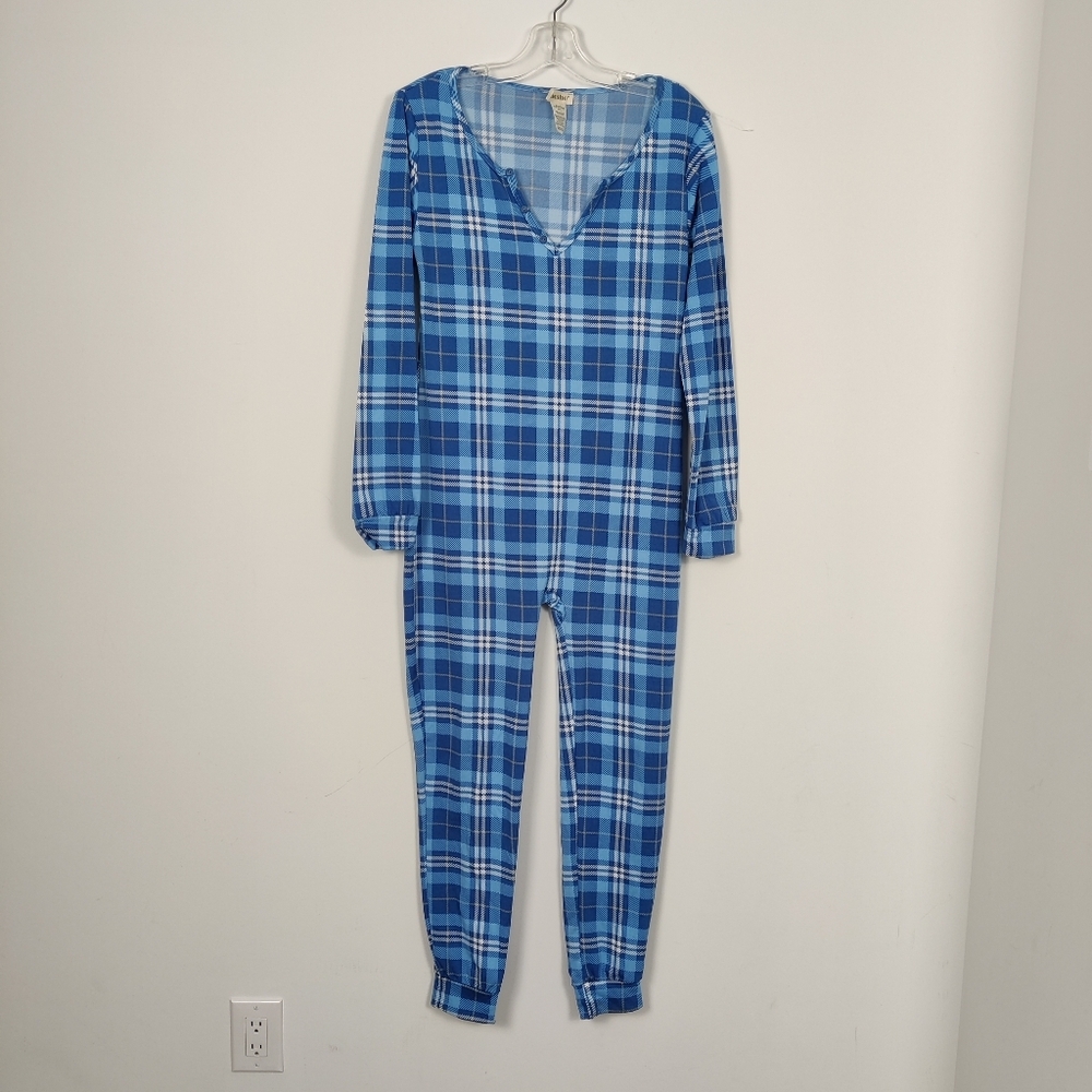 Shosho Women's Jumpsuit Pajama Size Large Loungewear Holidays Christmas Plaid
